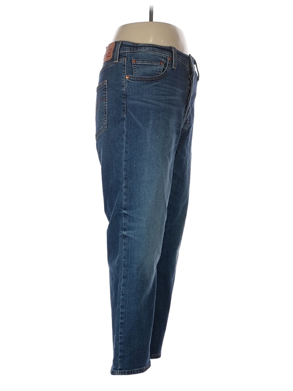 Levi’s Ribcage Straight Ankle Jeans Size 32 Dark Wash High Rise Denim - Picture 4 of 4